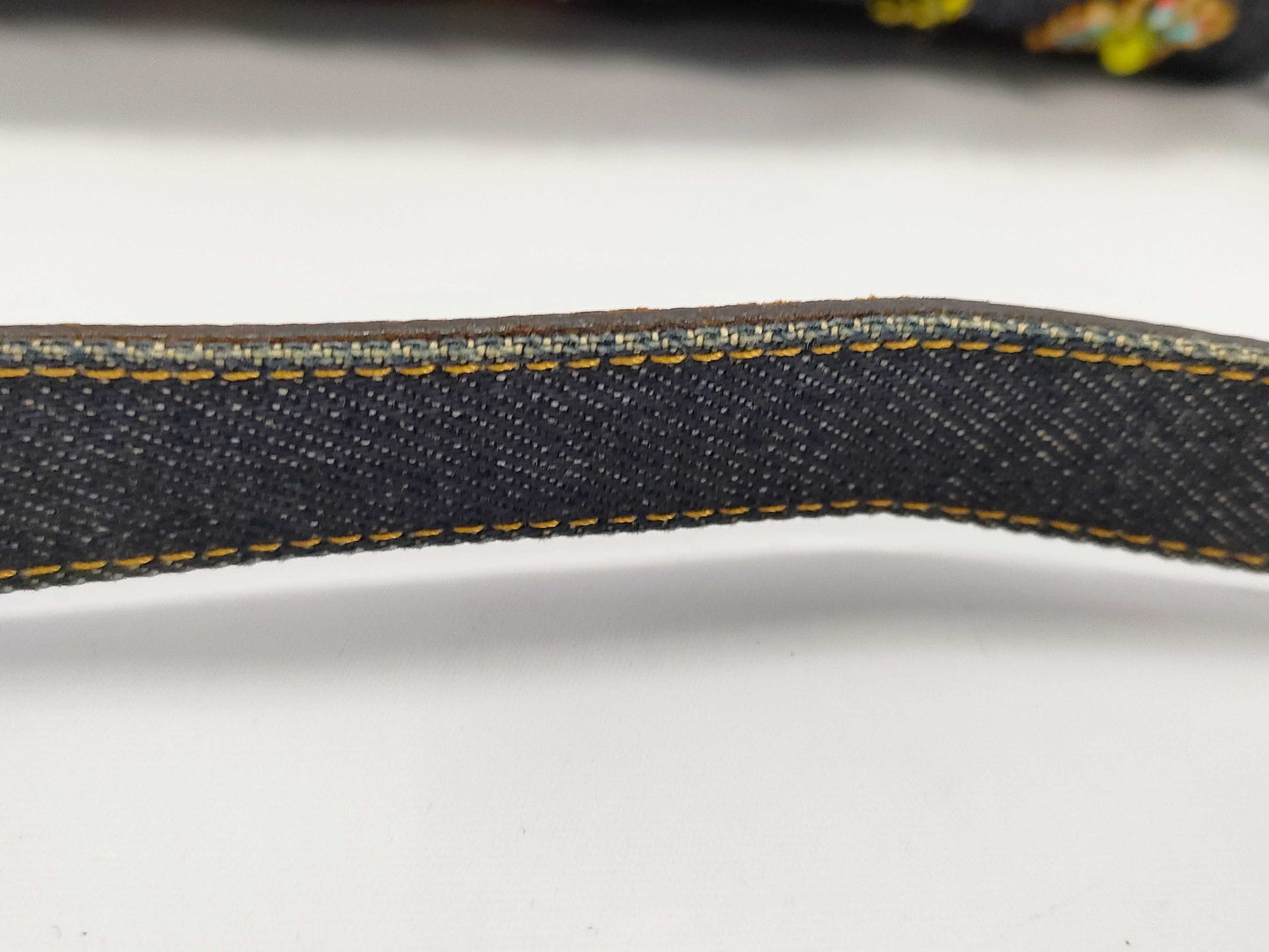 Fendi Denim Floral Embroidery Beaded Sequin Baguette