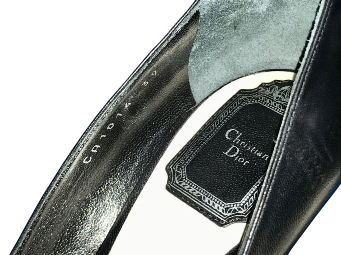 Christian Dior Black Pointed Toe Elegant Pumps (EU 39, USA 8)