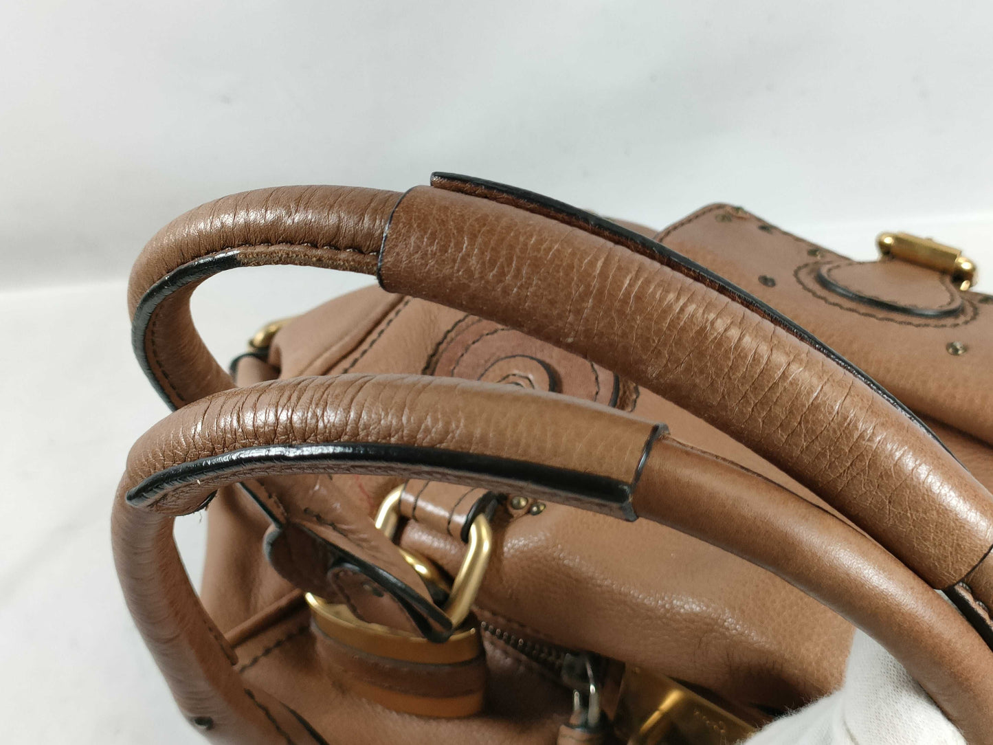 chloé vintage toffee brown paddington bag