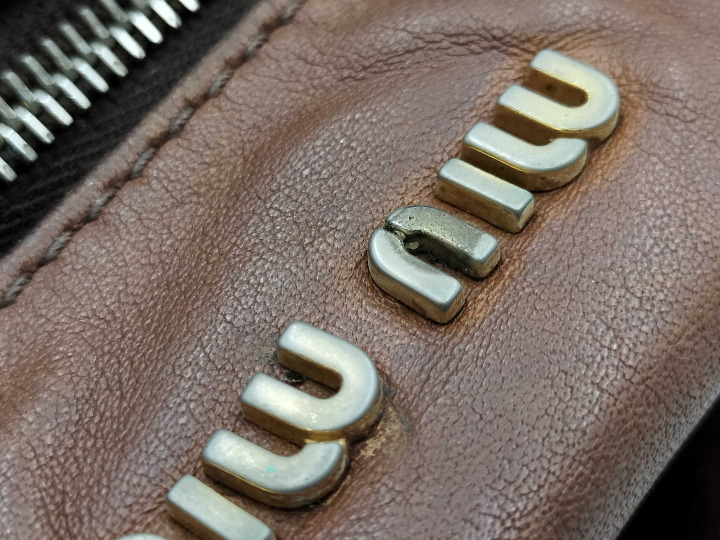 miu miu toffee brown vitello bow bag