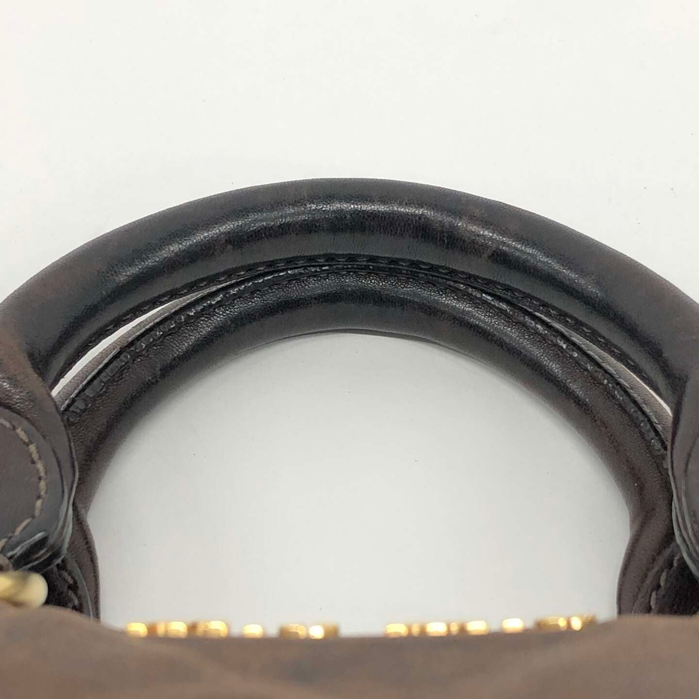 Miu Miu Dark Chocolate Vitello Lux Bag