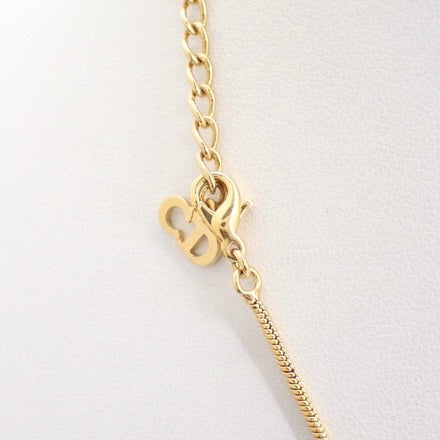 christian dior vintage “d” logo necklace