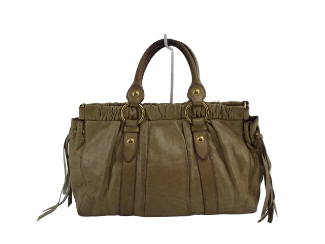 miu miu vintage vitello bag in light brown
