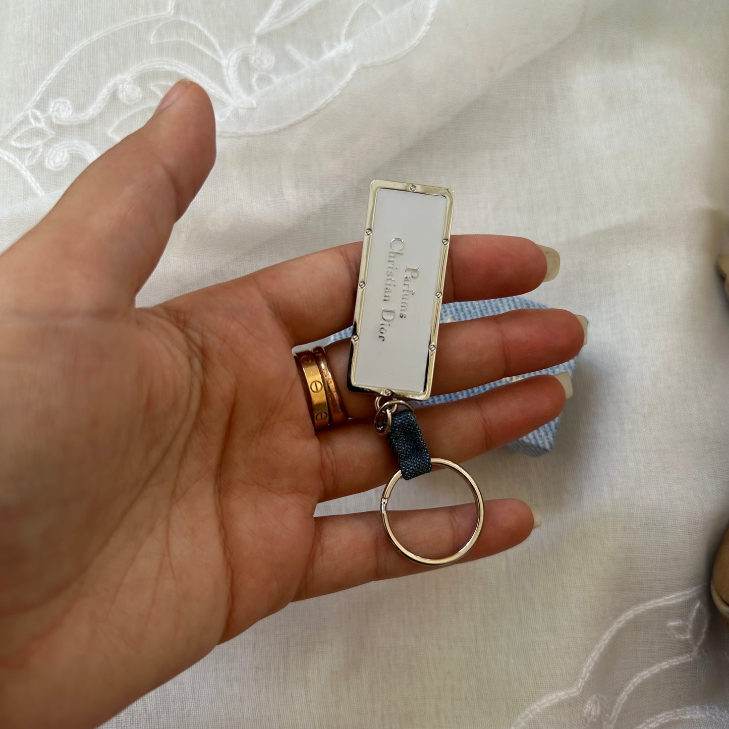 christian dior “miss dior” keychain