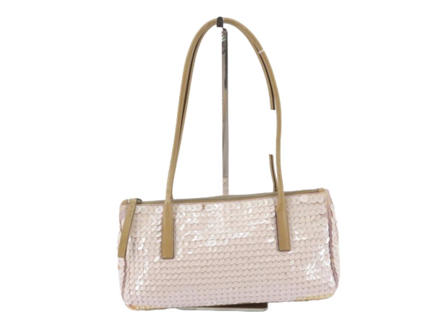 prada rare pink barbie sequin shoulder bag