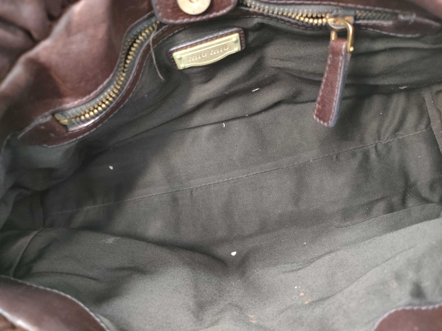 miu miu chocolate brown vitello lux bag