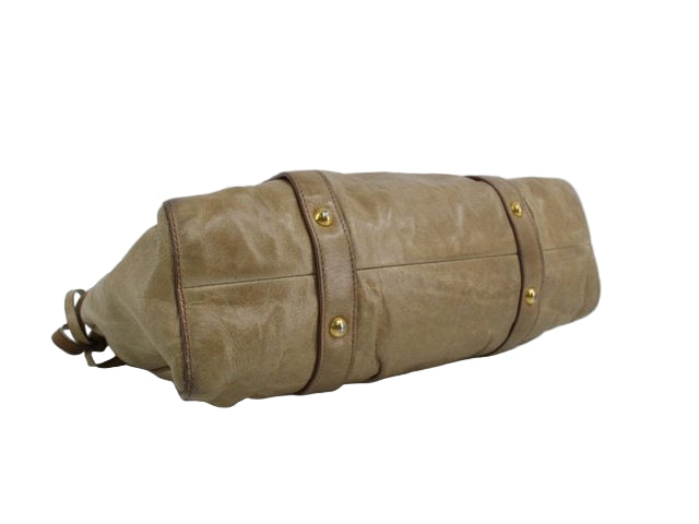 miu miu vintage vitello bag in light brown