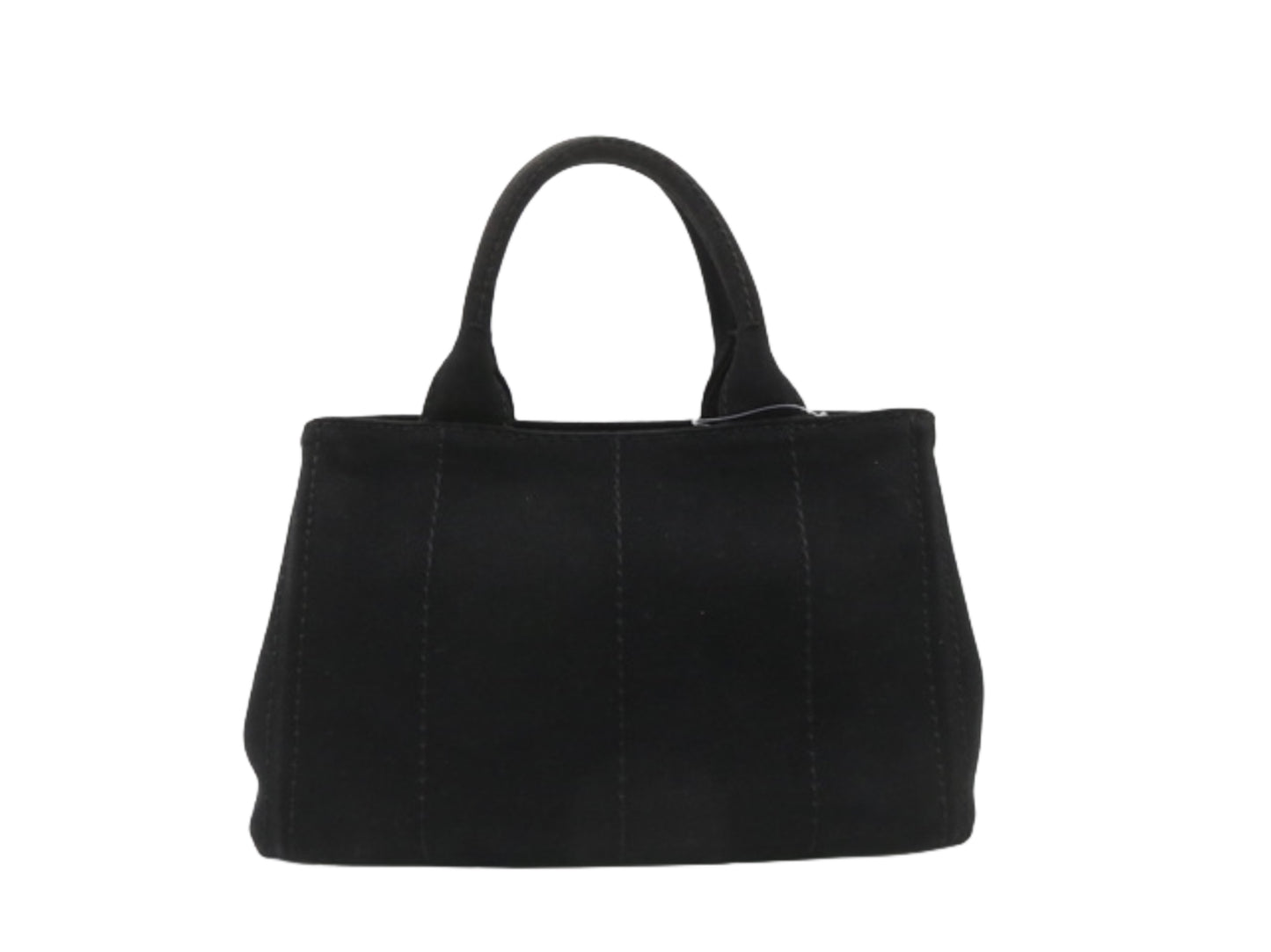 prada black canapa handbag