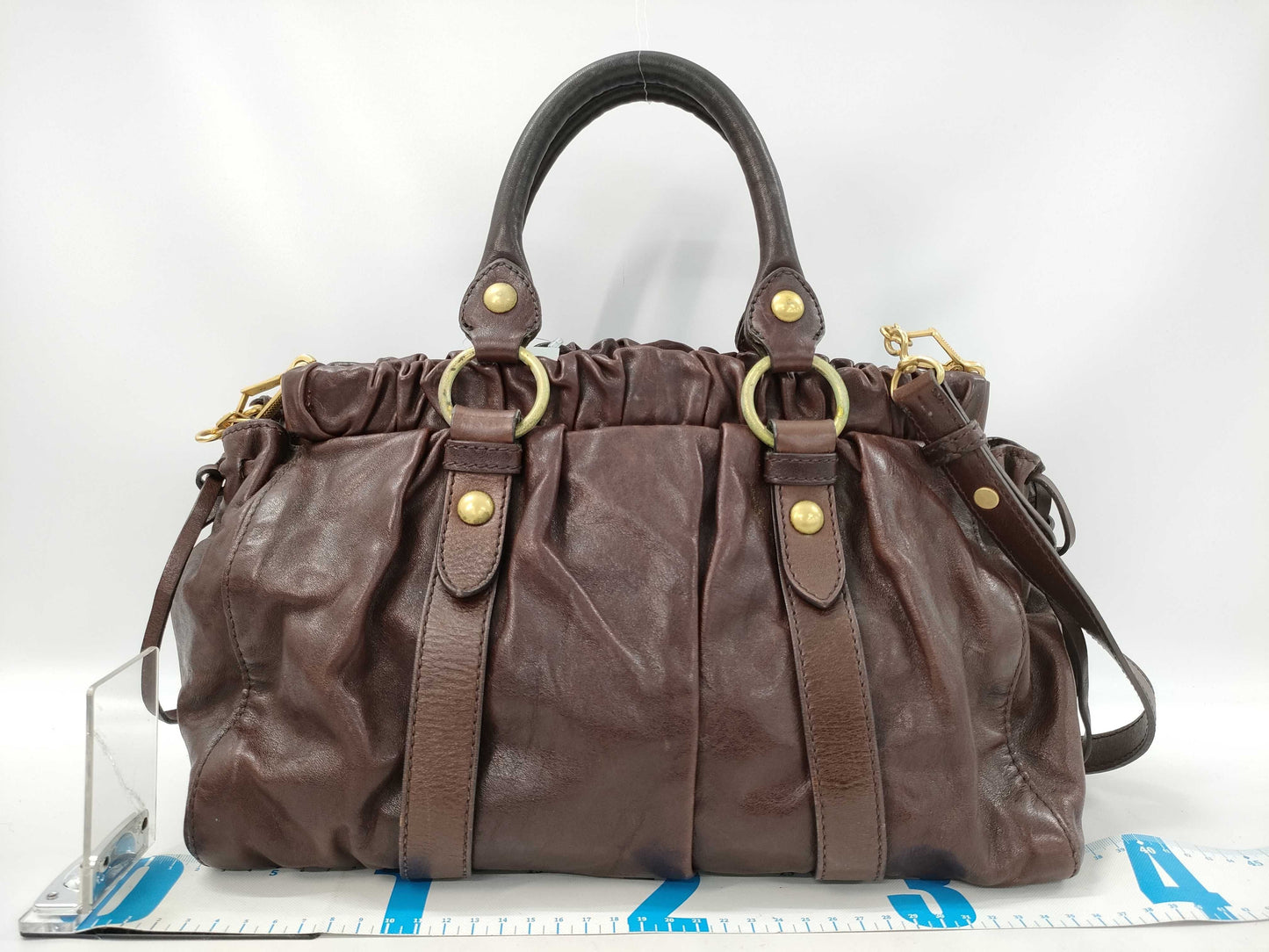 miu miu chocolate brown vitello lux bag