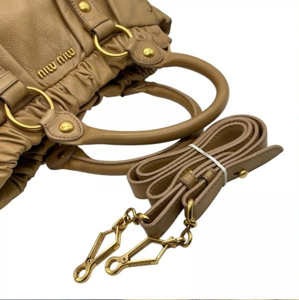 miu miu beige vitello lux bag
