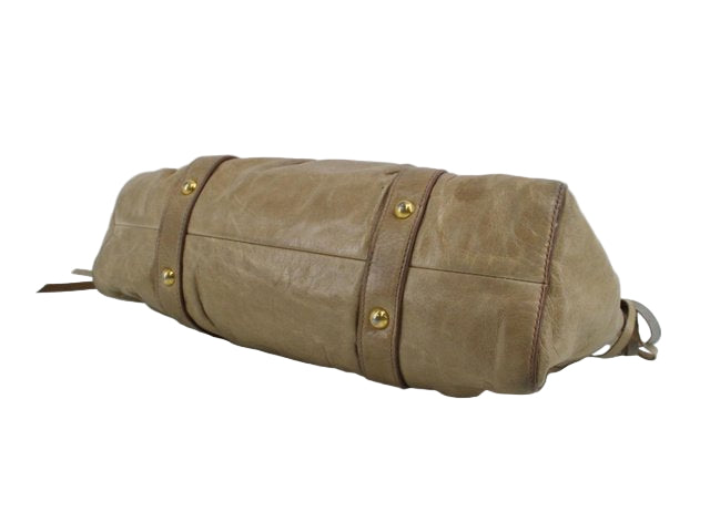 miu miu vintage vitello bag in light brown