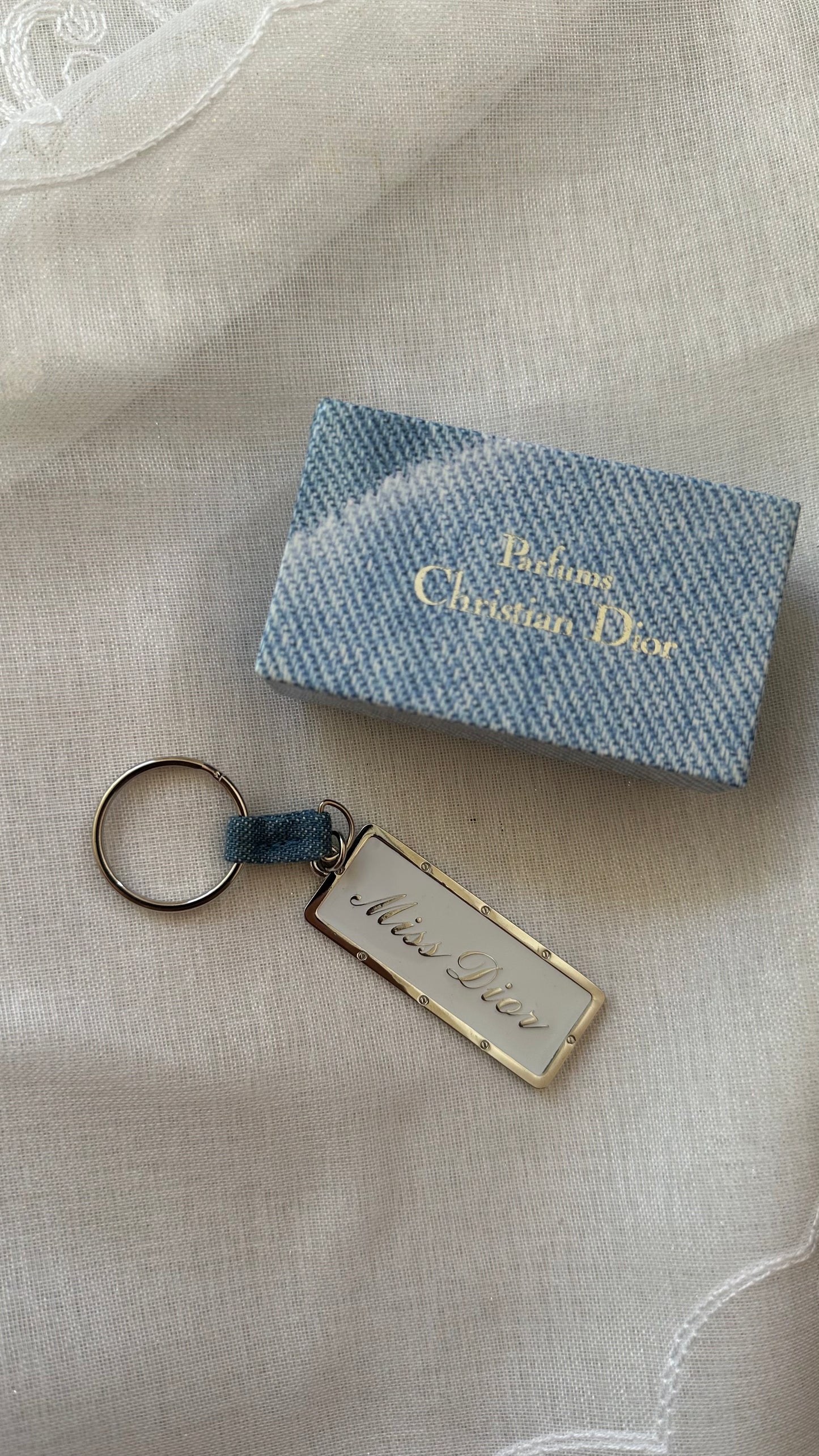 christian dior “miss dior” keychain