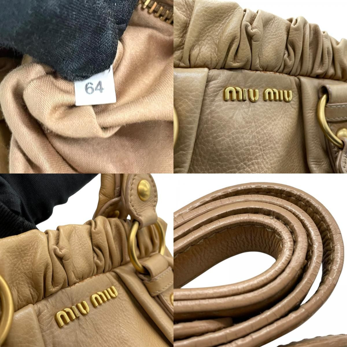 miu miu beige vitello lux bag