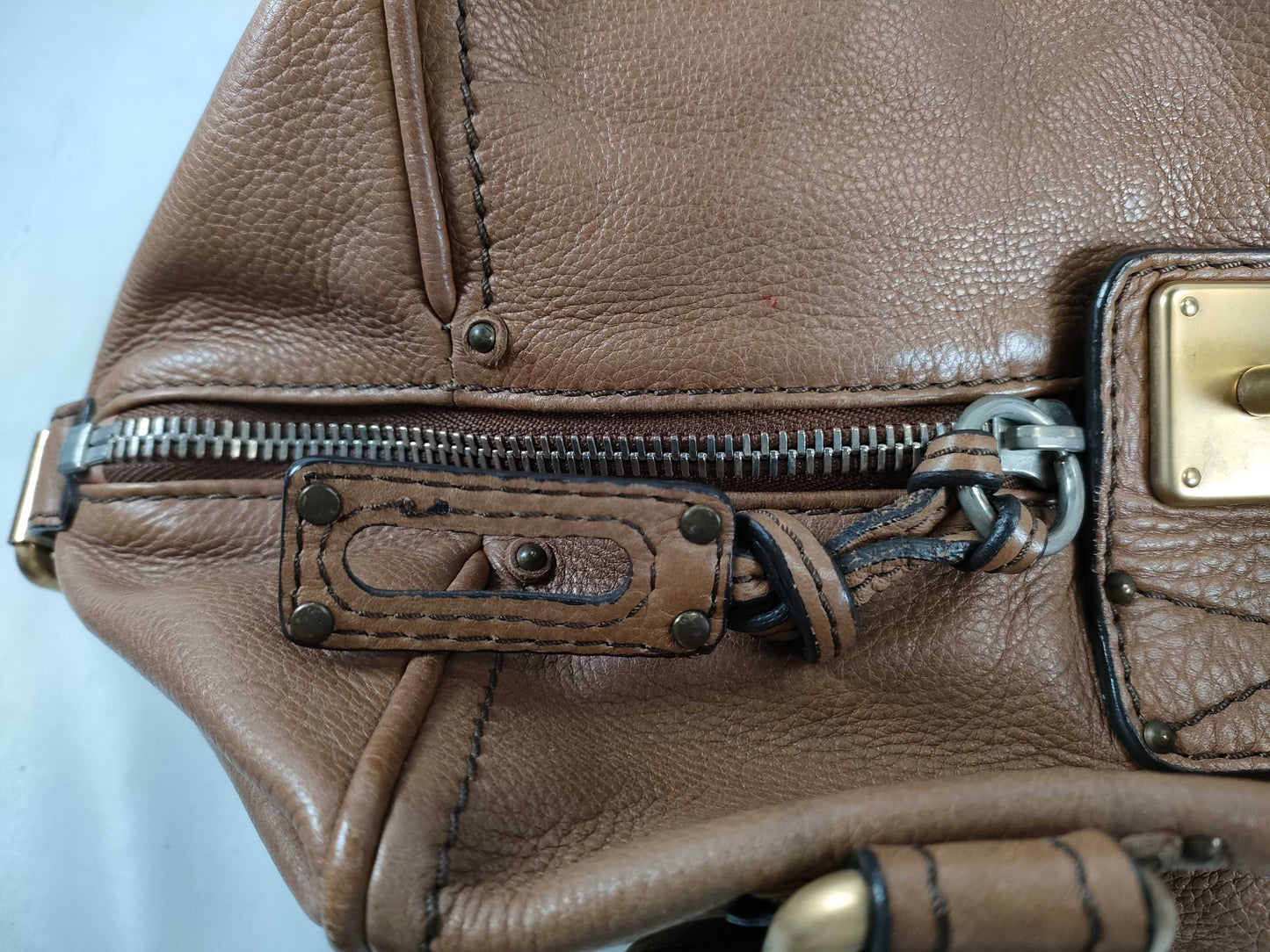 chloé vintage toffee brown paddington bag