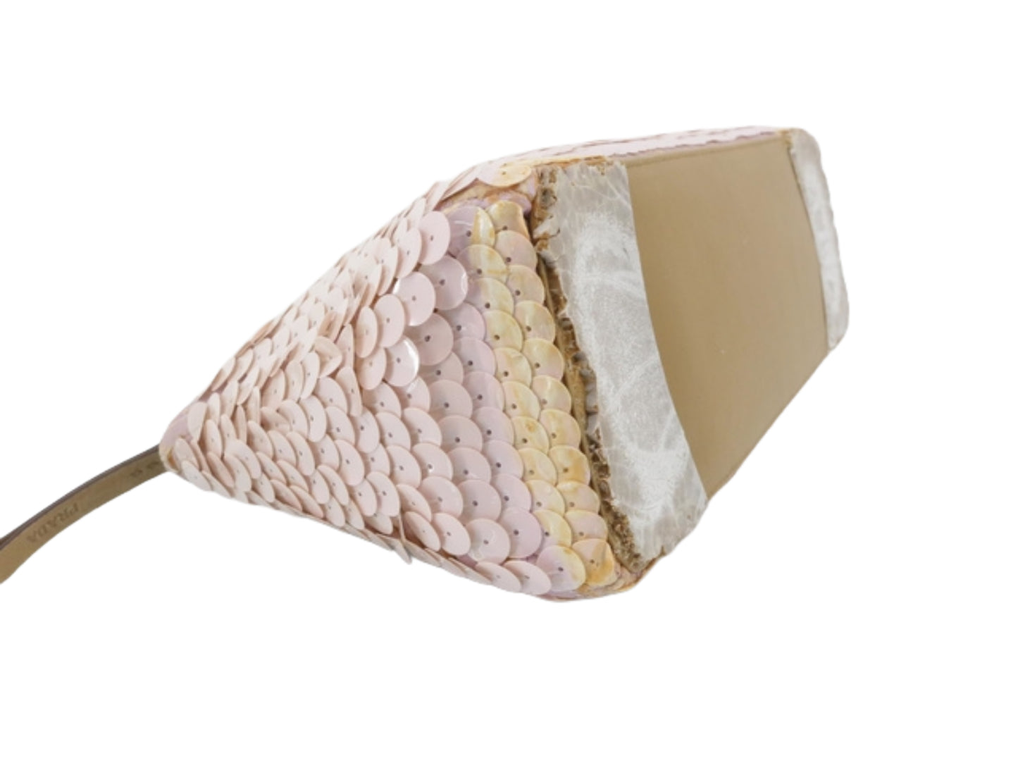 prada rare pink barbie sequin shoulder bag
