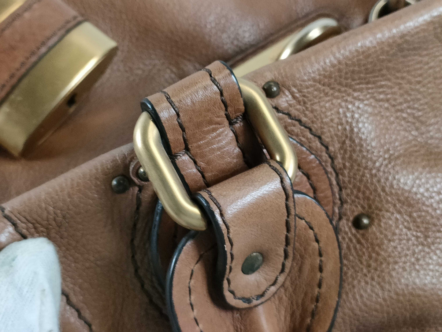 chloé vintage toffee brown paddington bag