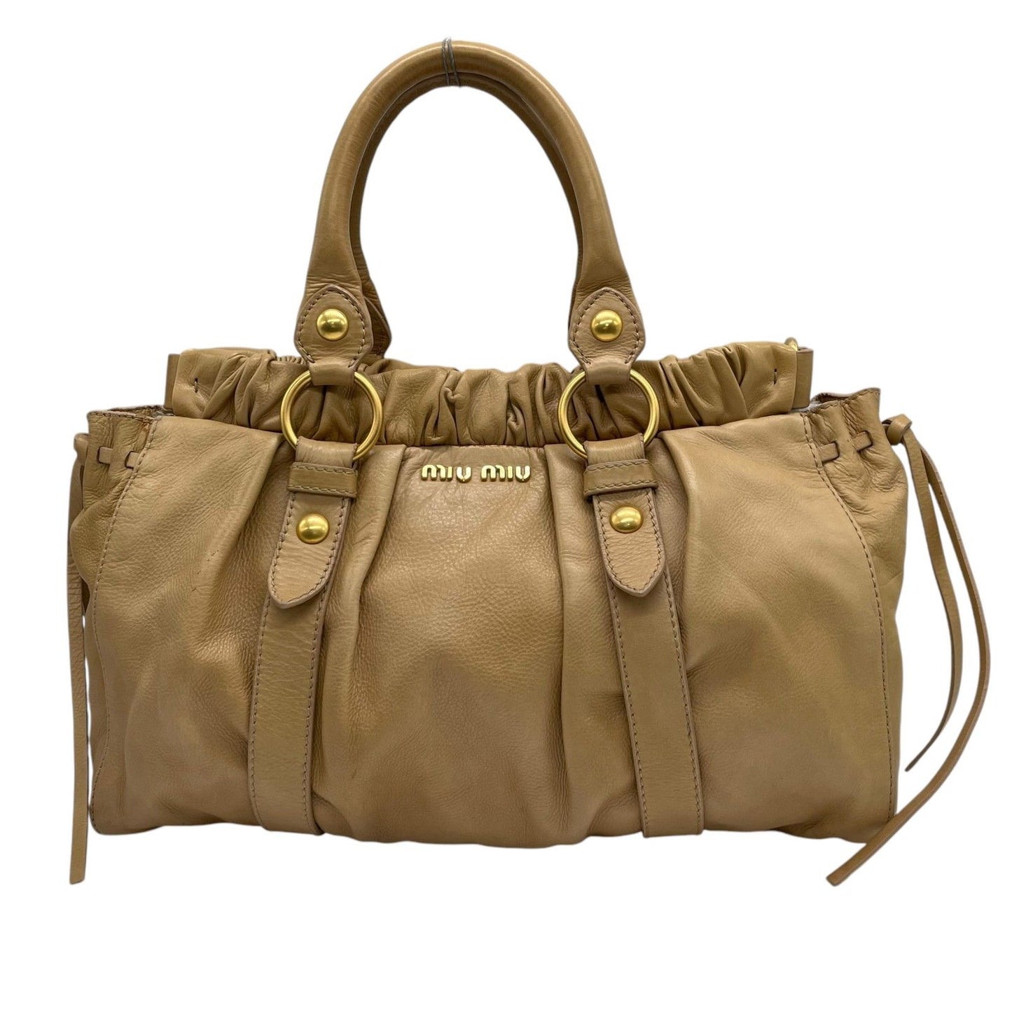 miu miu beige vitello lux bag