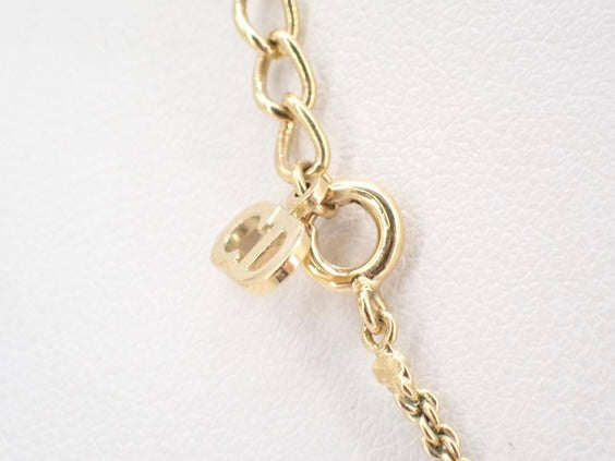 christian dior vintage rhinestone heart necklace