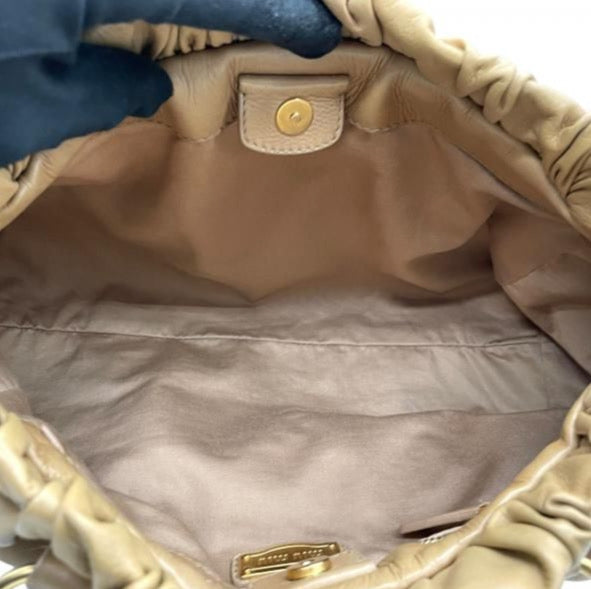 miu miu beige vitello lux bag