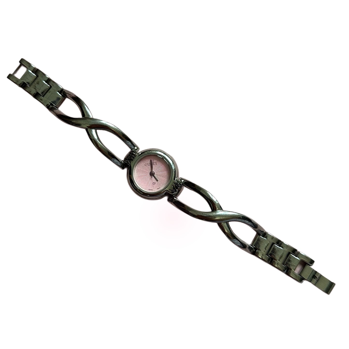 Gucci Pink Watch Silver Hardware