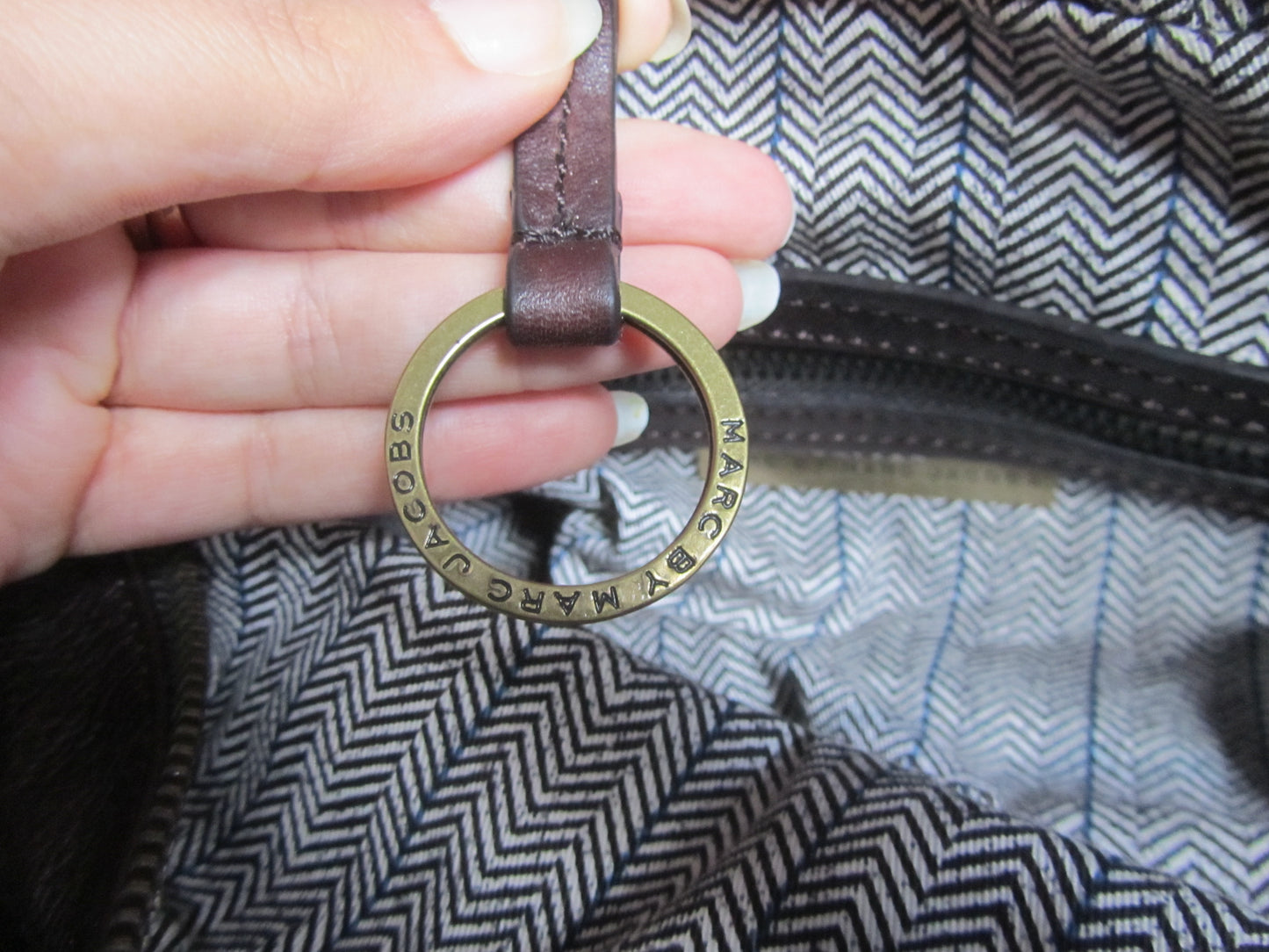 marc by marc jacobs chocolate brown leather bag