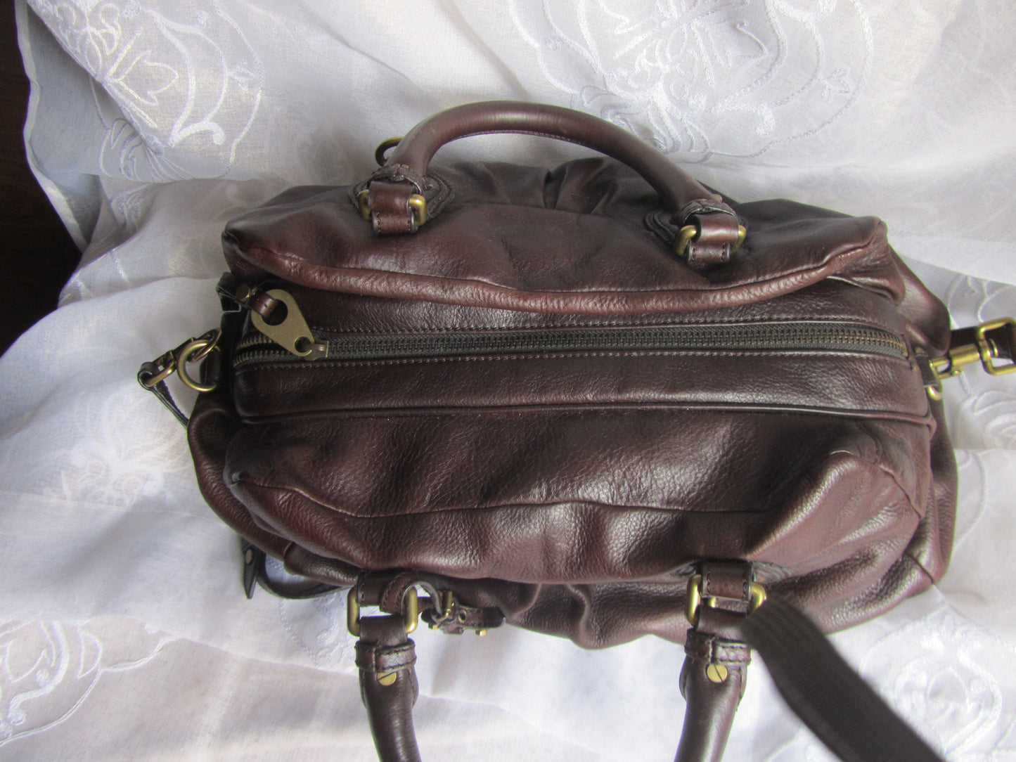 marc by marc jacobs chocolate brown leather bag
