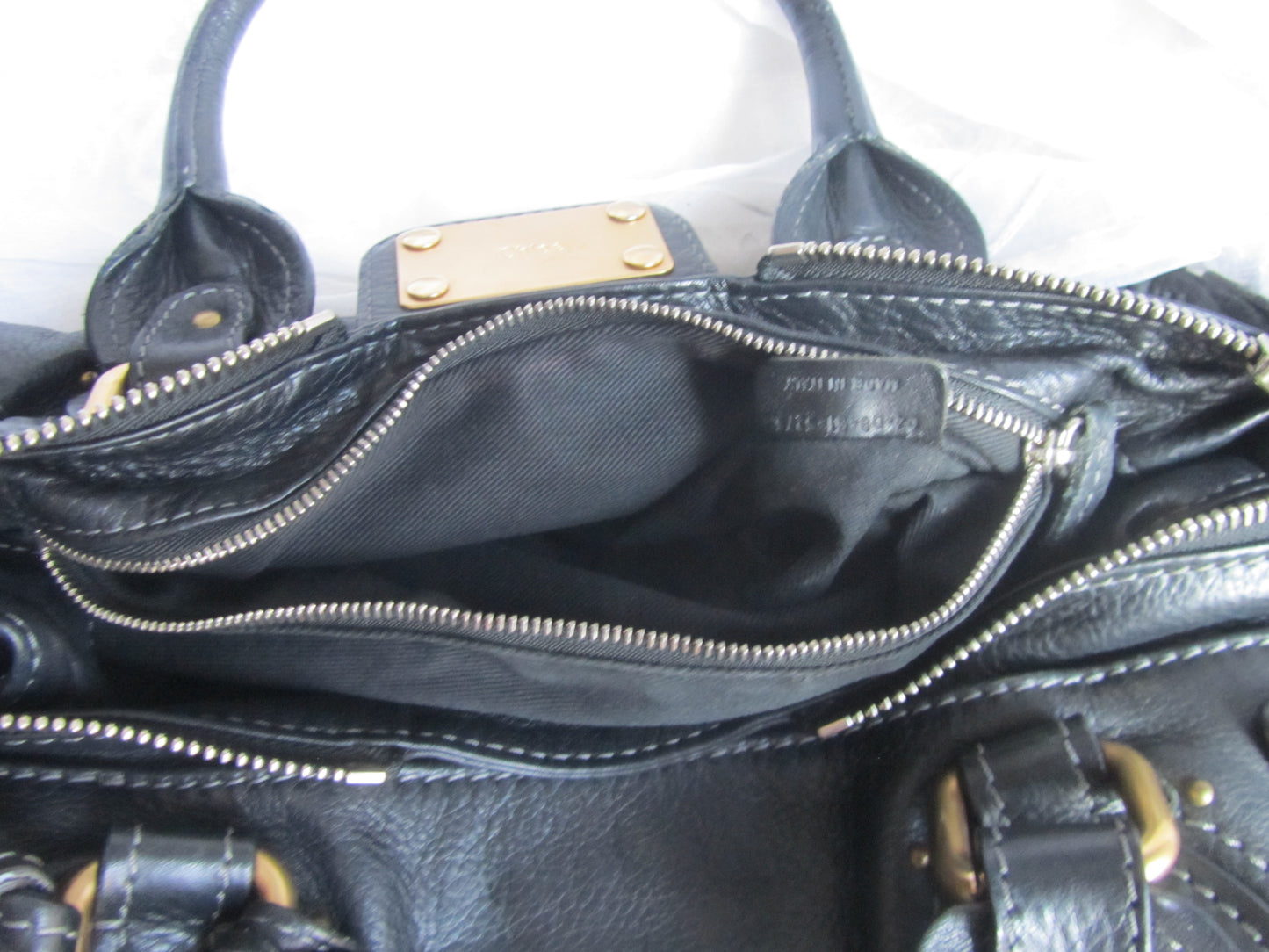 chloé classic black paddington bag