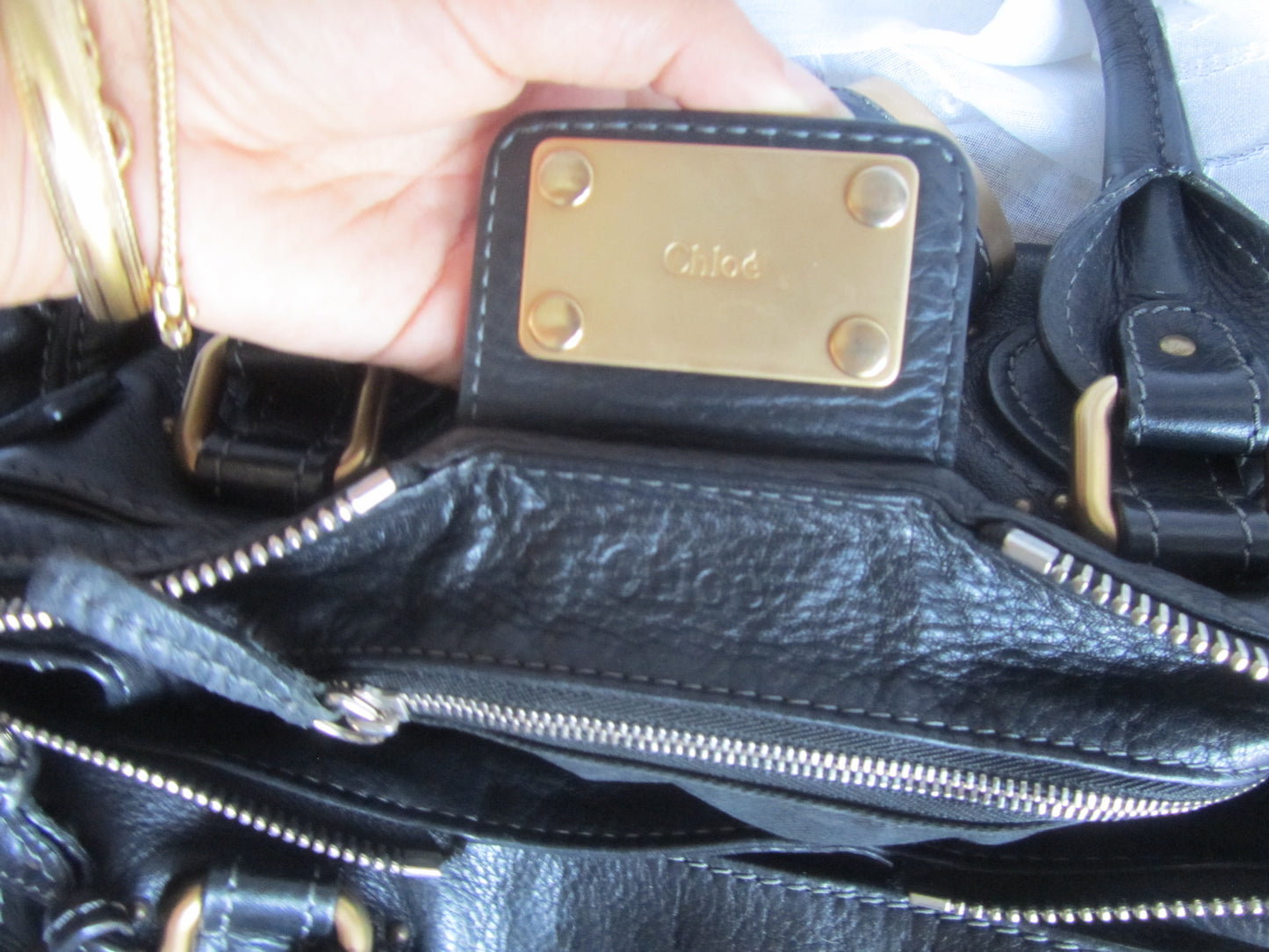 chloé classic black paddington bag
