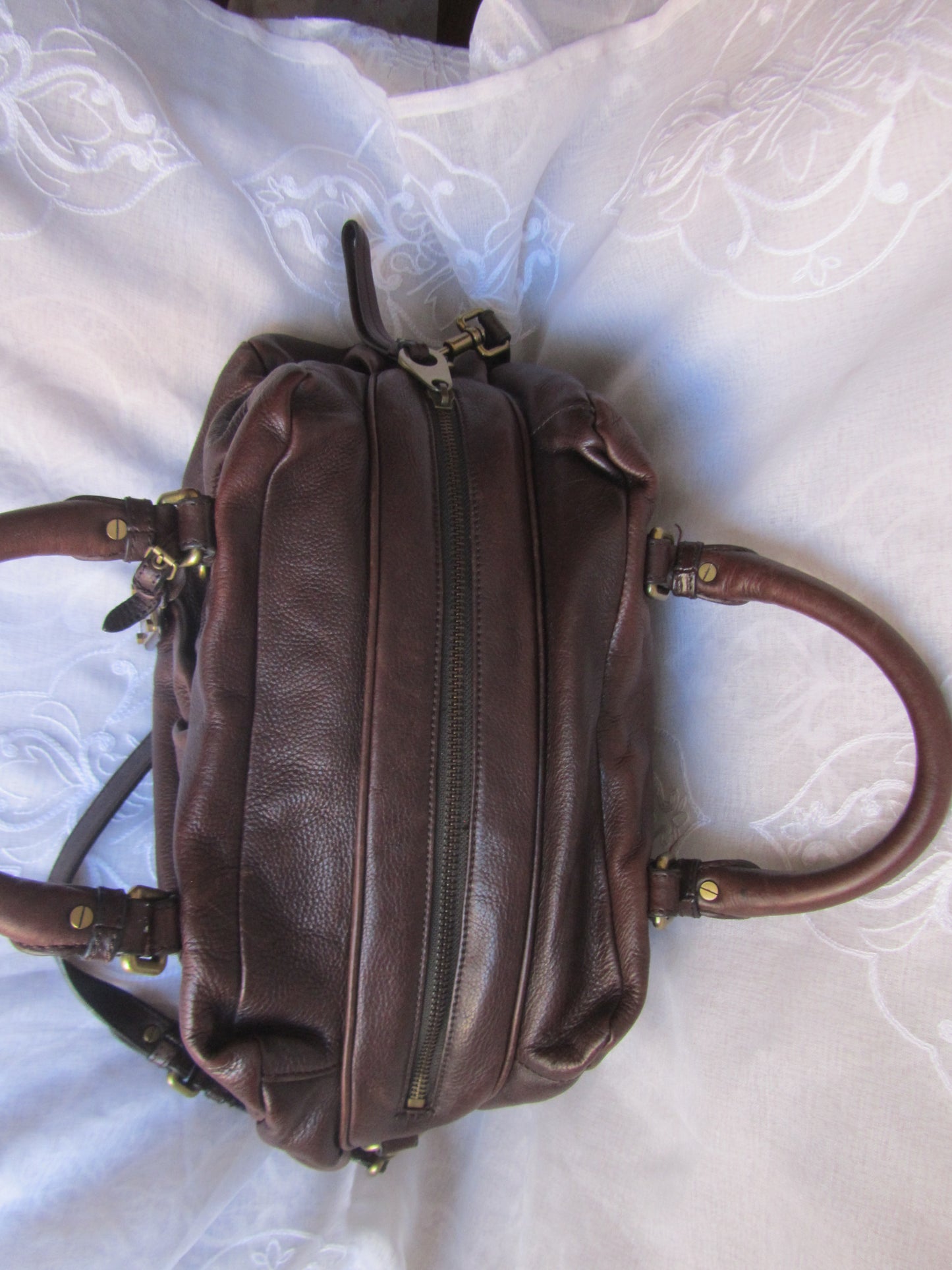 marc by marc jacobs chocolate brown leather bag