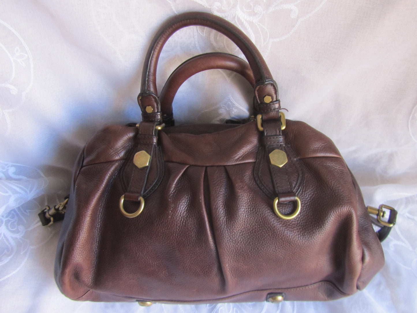 marc by marc jacobs chocolate brown leather bag