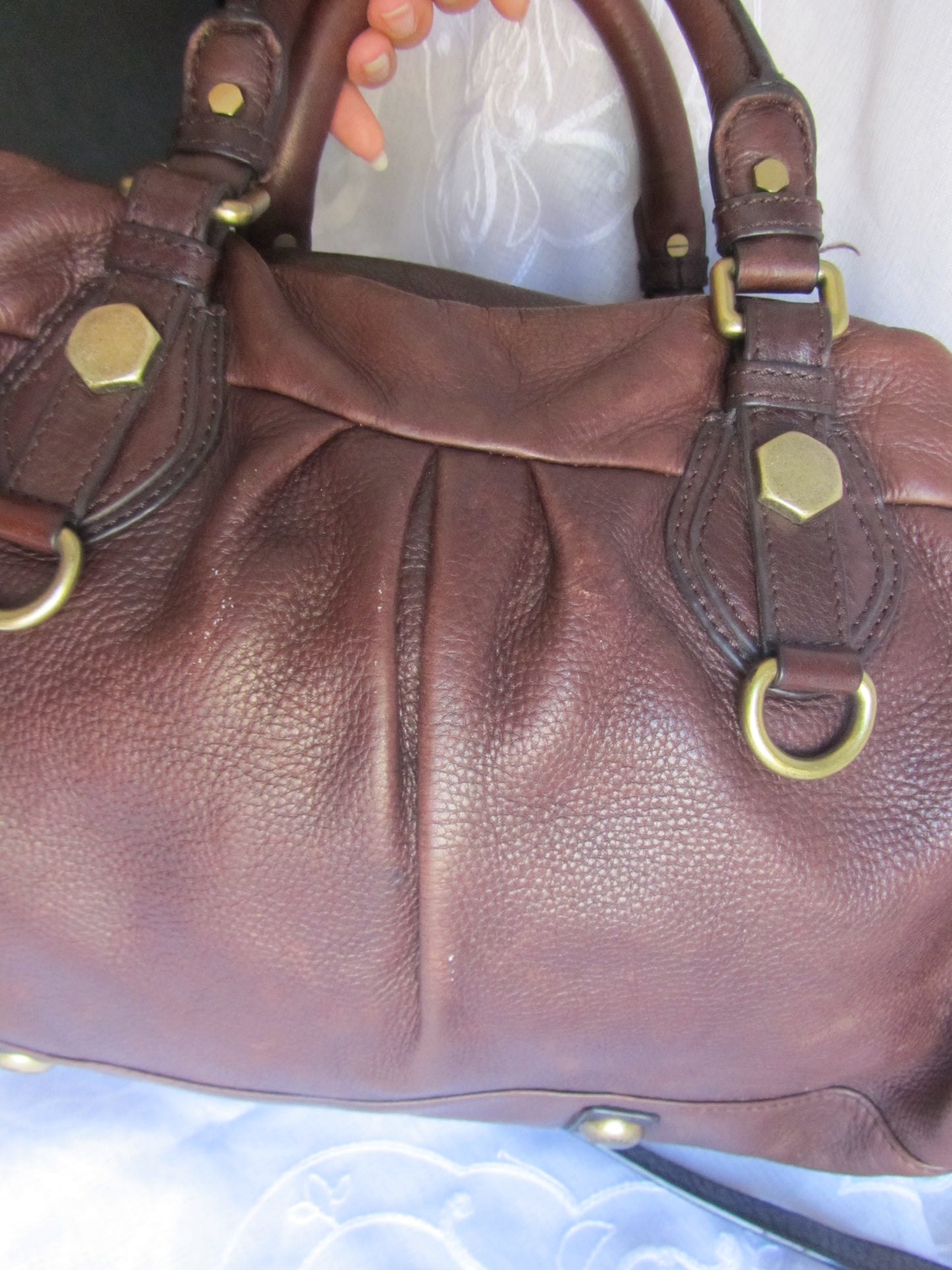 marc by marc jacobs chocolate brown leather bag