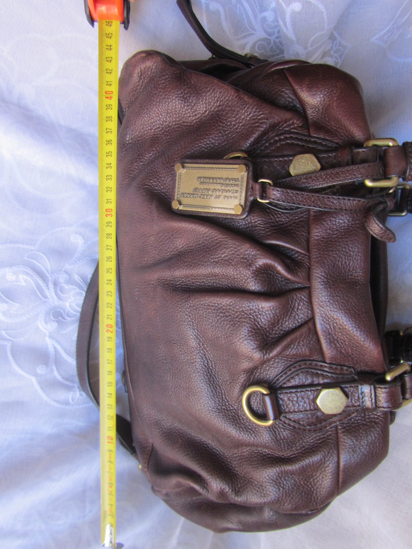 marc by marc jacobs chocolate brown leather bag