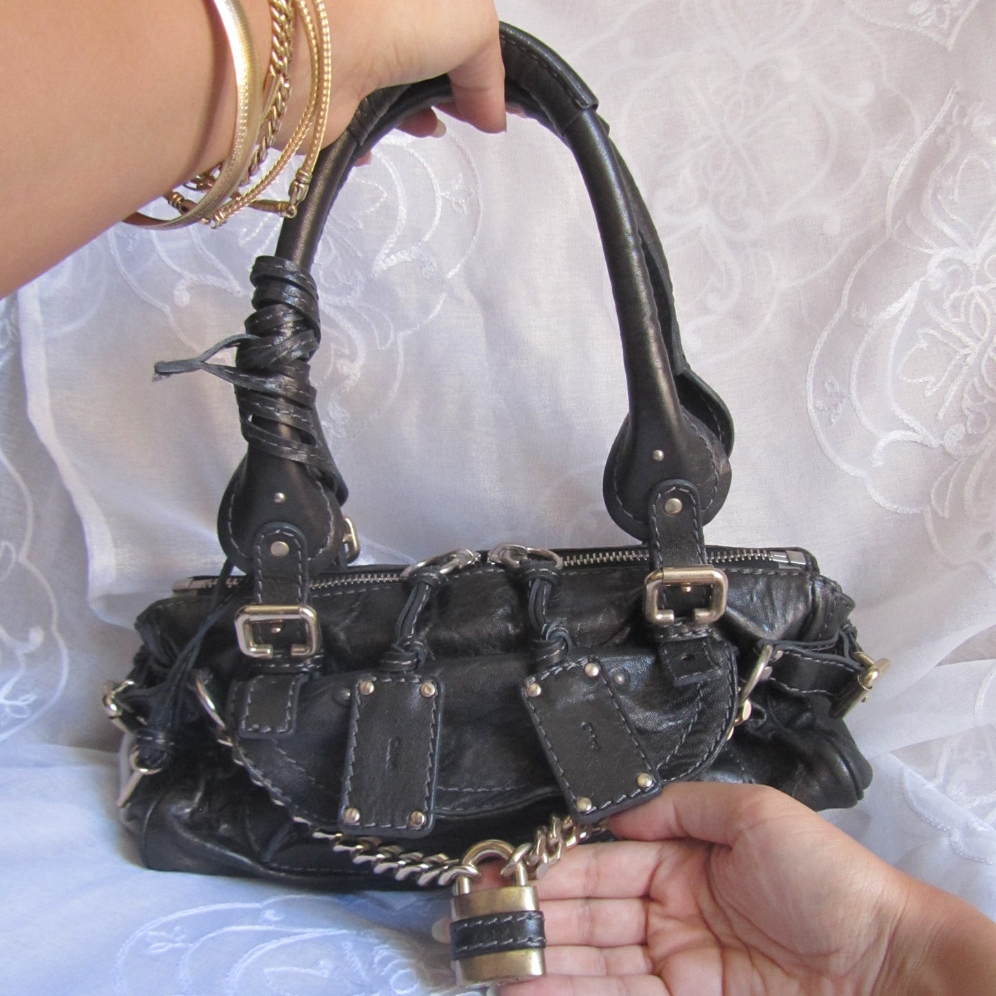 chloé mini chain paddington bag