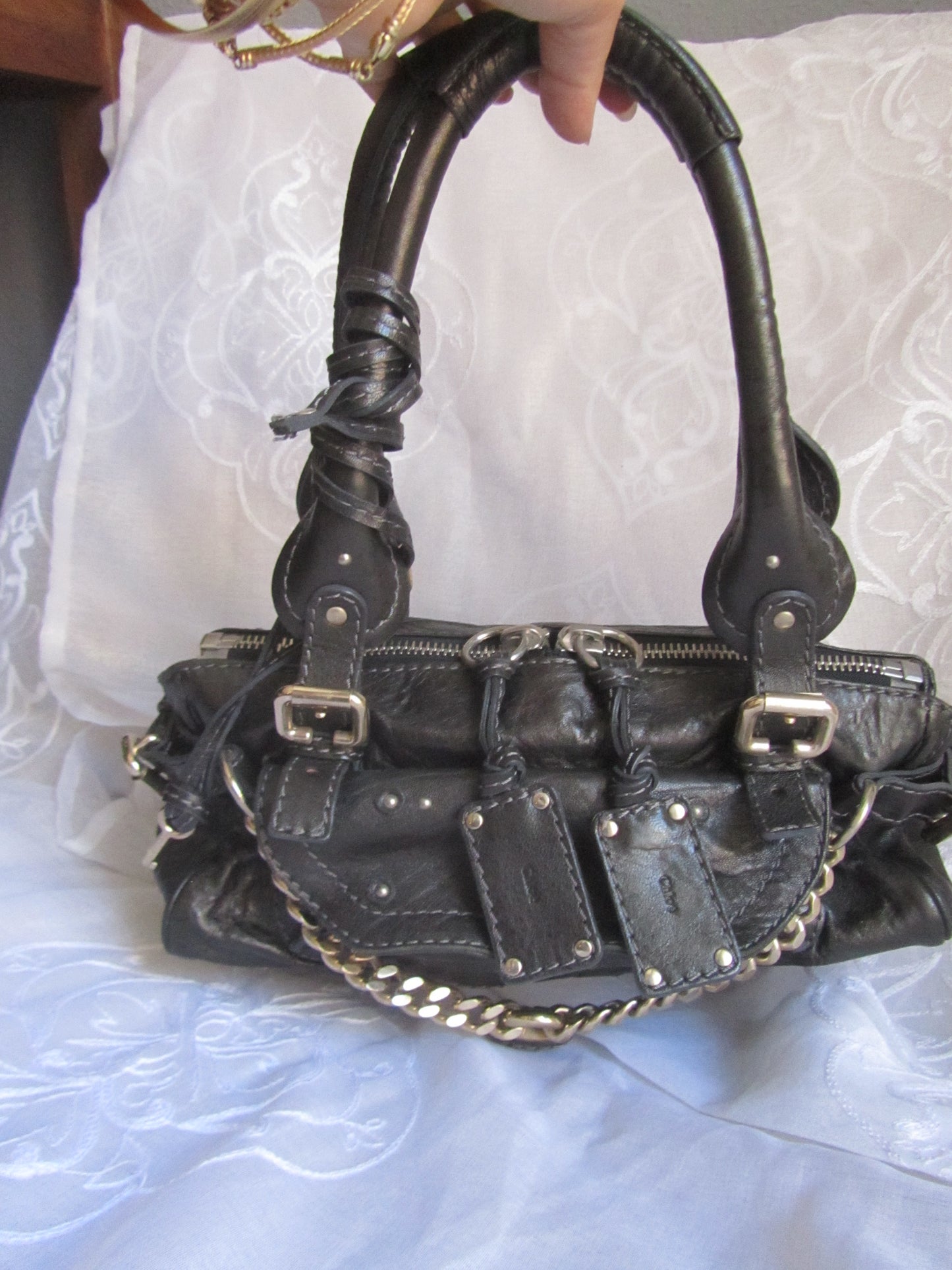 chloé mini chain paddington bag