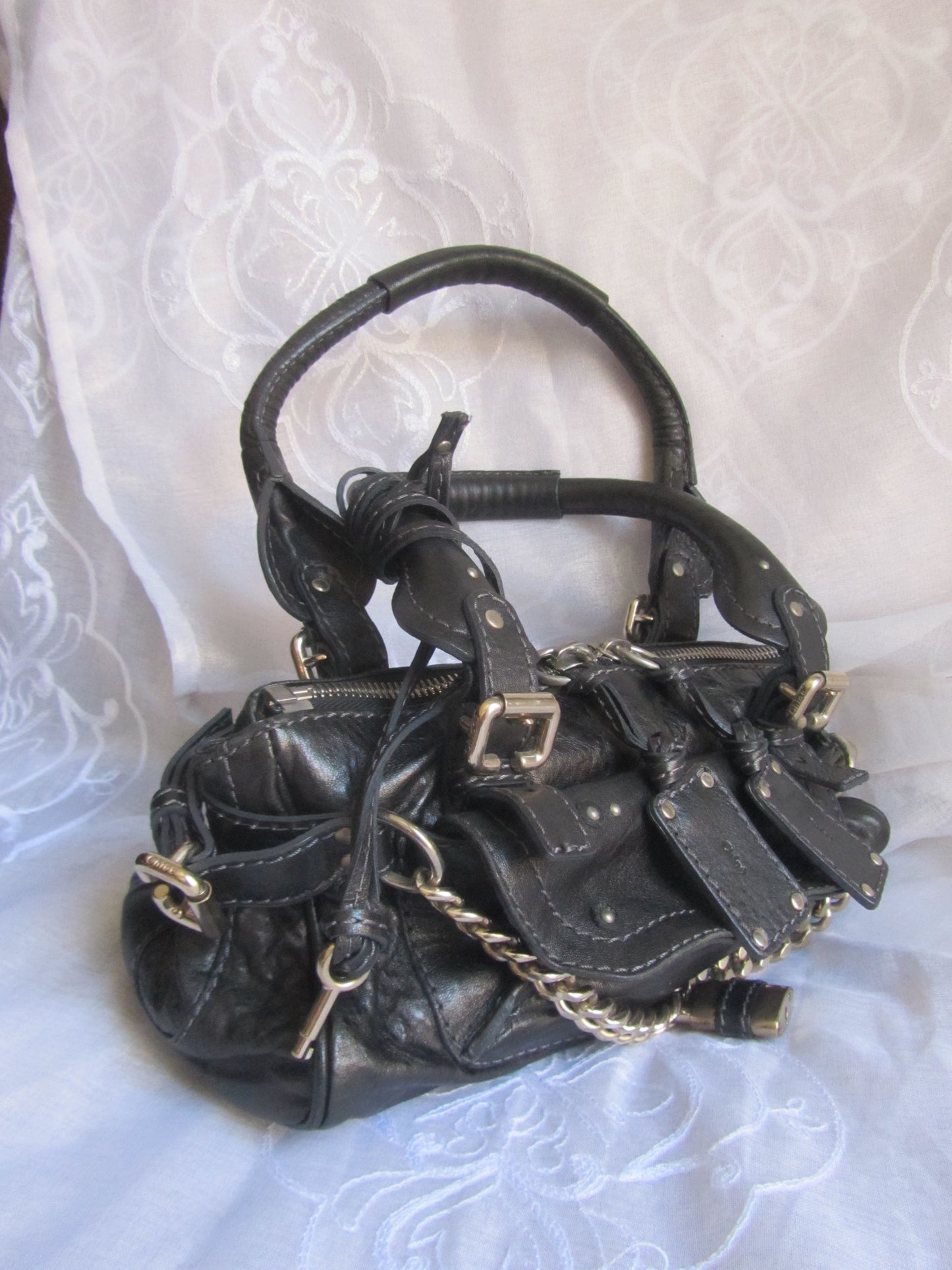 chloé mini chain paddington bag