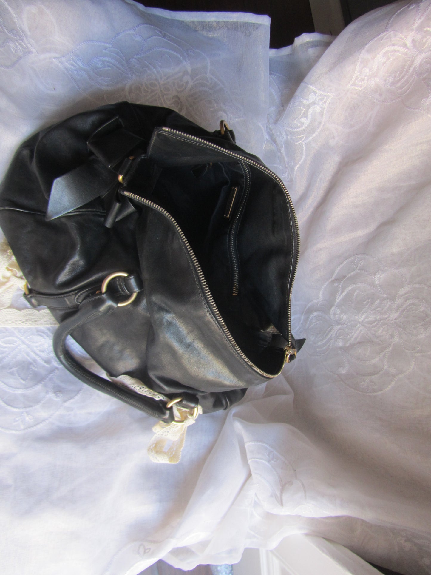 miu miu stunning vitello bow bag in black