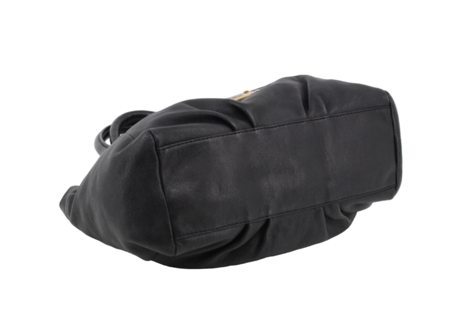 Marc by Marc Jacobs Large Black Leather Shoulder Bag