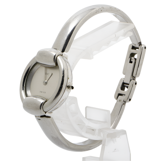 gucci silver bangle watch