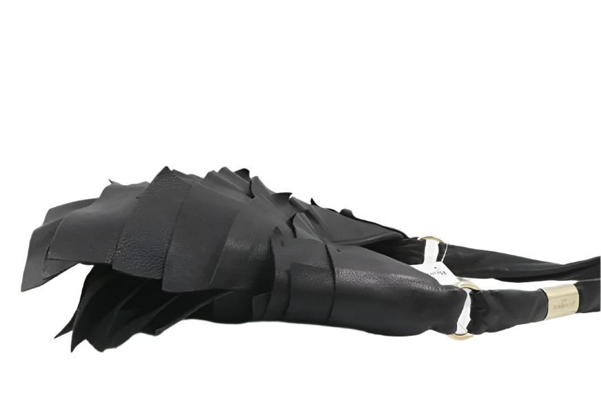 Yves Saint Laurent Vintage Black Ruffle Saint Tropez Shoulder Bag