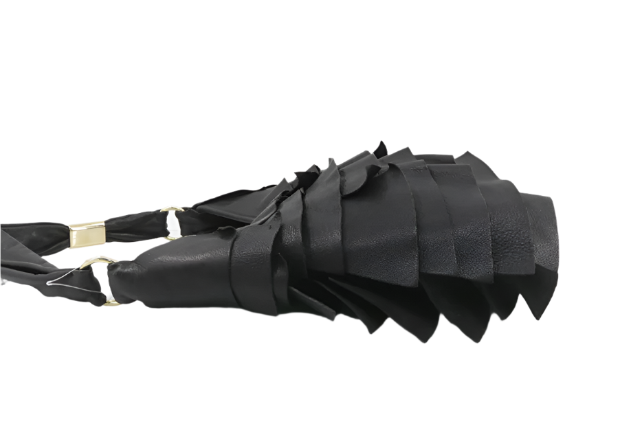 Yves Saint Laurent Vintage Black Ruffle Saint Tropez Shoulder Bag