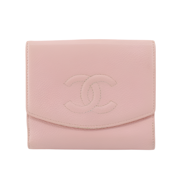 chanel pink caviar skin wallet