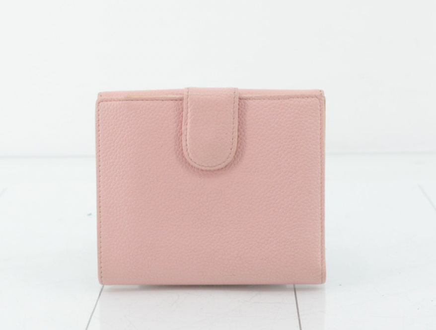 chanel pink caviar skin wallet