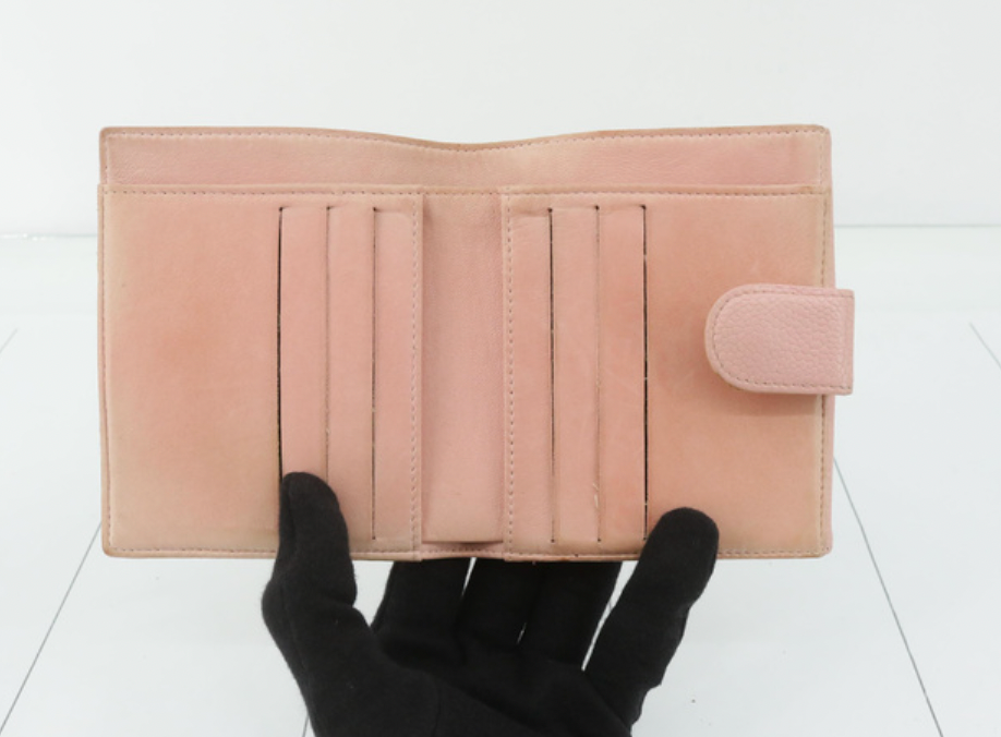 chanel pink caviar skin wallet