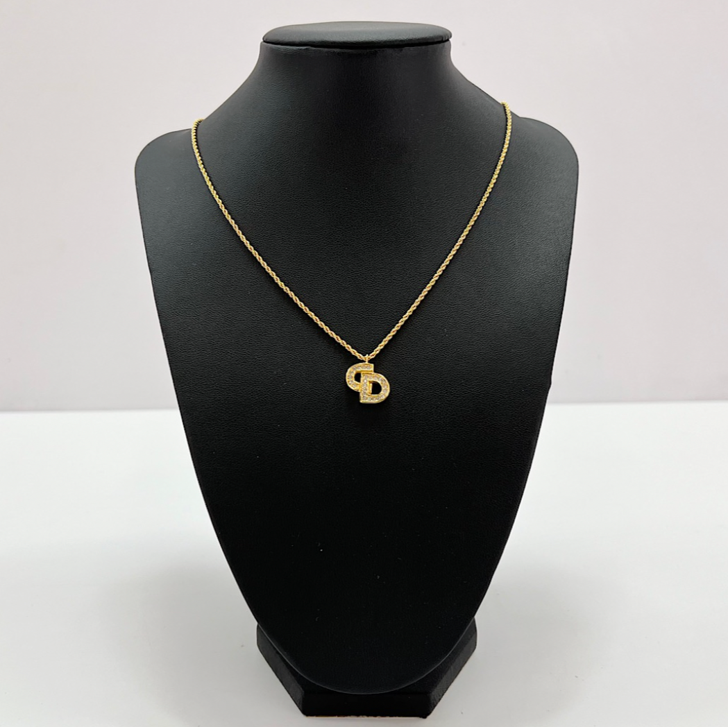 christian dior "cd" necklace