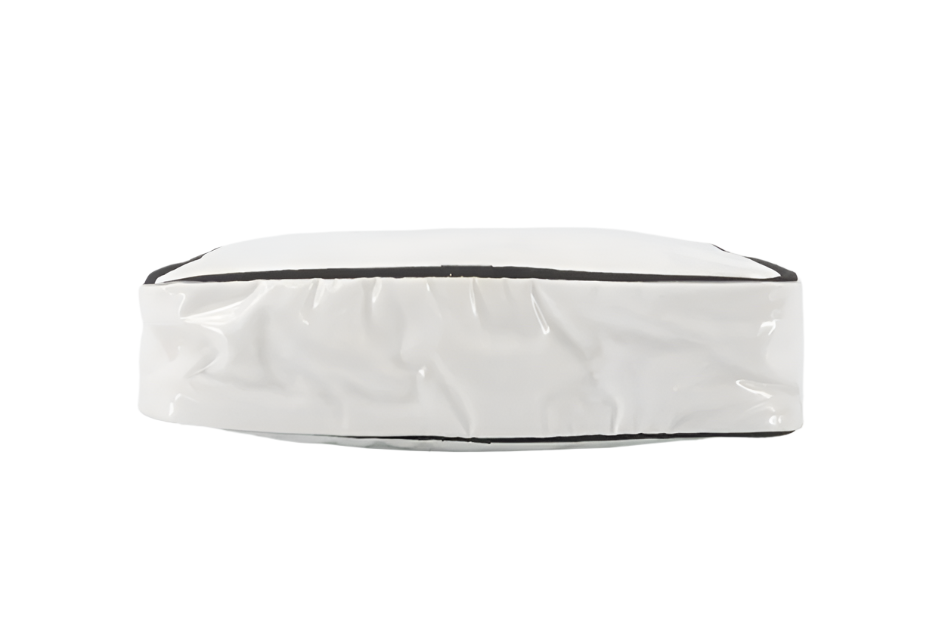 Chanel White Vinyl Cosmetic Pouch