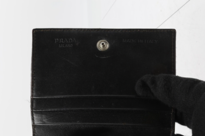 prada vintage ponyhair bifold wallet