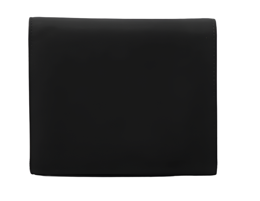 prada black tessuto folding wallet