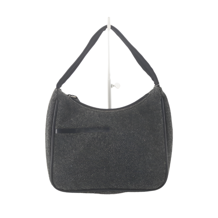 prada dark grey wool shoulder bag