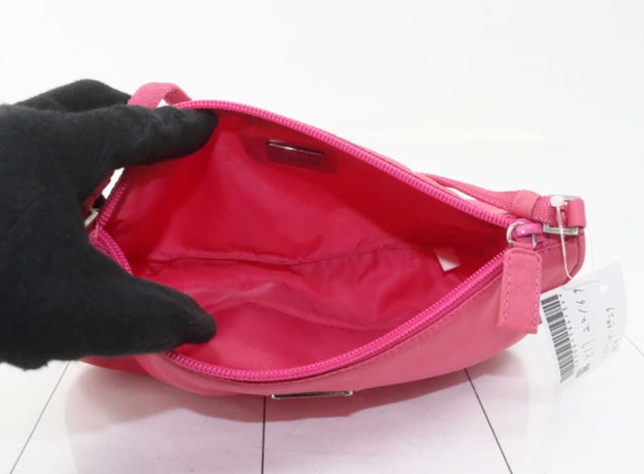 prada tessuto girly pink nylon bag