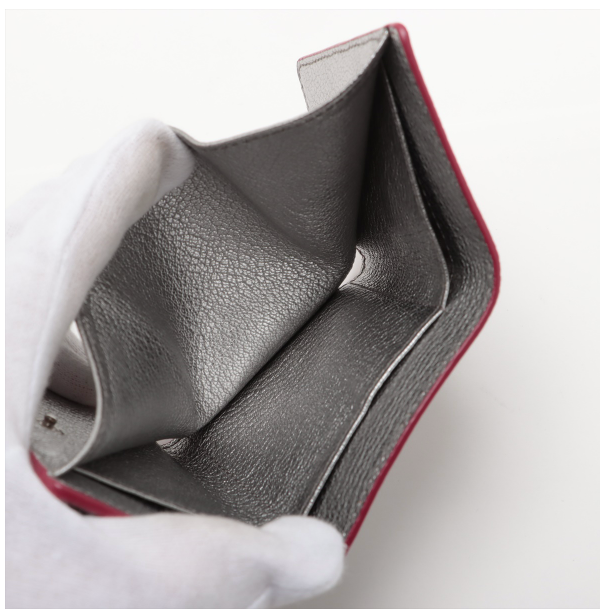 Miu Miu Madras Forever Love Pink x Silver Wallet